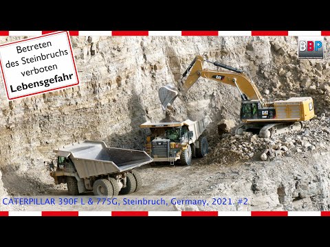 CATERPILLAR 390F & 775G, @Work Steinbruch / Quarry, Germany, 2021. #2