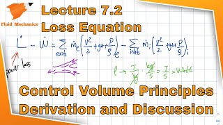 Fluid Mechanics 7.2 - Derivation and Discussion of Loss Equation