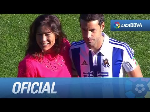 Saque de honor de Garbiñe Muguruza, tenista hispano-venezolana