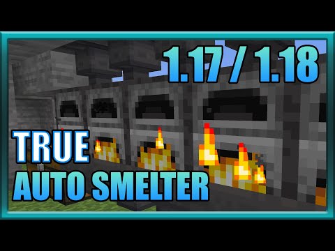 Ulyster - True Automatic Smelter for Minecraft 1.17 / 1.18 (Java edition) - No Levers!