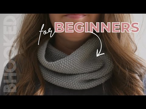 EASY Knit Cowl for BEGINNERS!