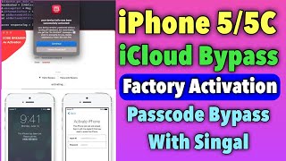 FREE iPhone 5/5C iCloud Bypass with Factory Activation | Bypass Passcode  iOS 10.3.4 with Signal |