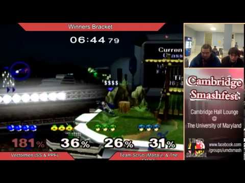 UMD Smashfest 12/13/13 - Vectormen (Secret Santa & Pnutphobia) vs Team Scrub (Mada Jr. & The Stomp)