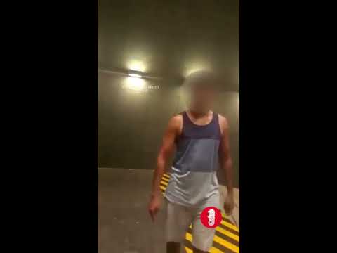 Man insult racial slur to security guard who explain the management rules in calm manners