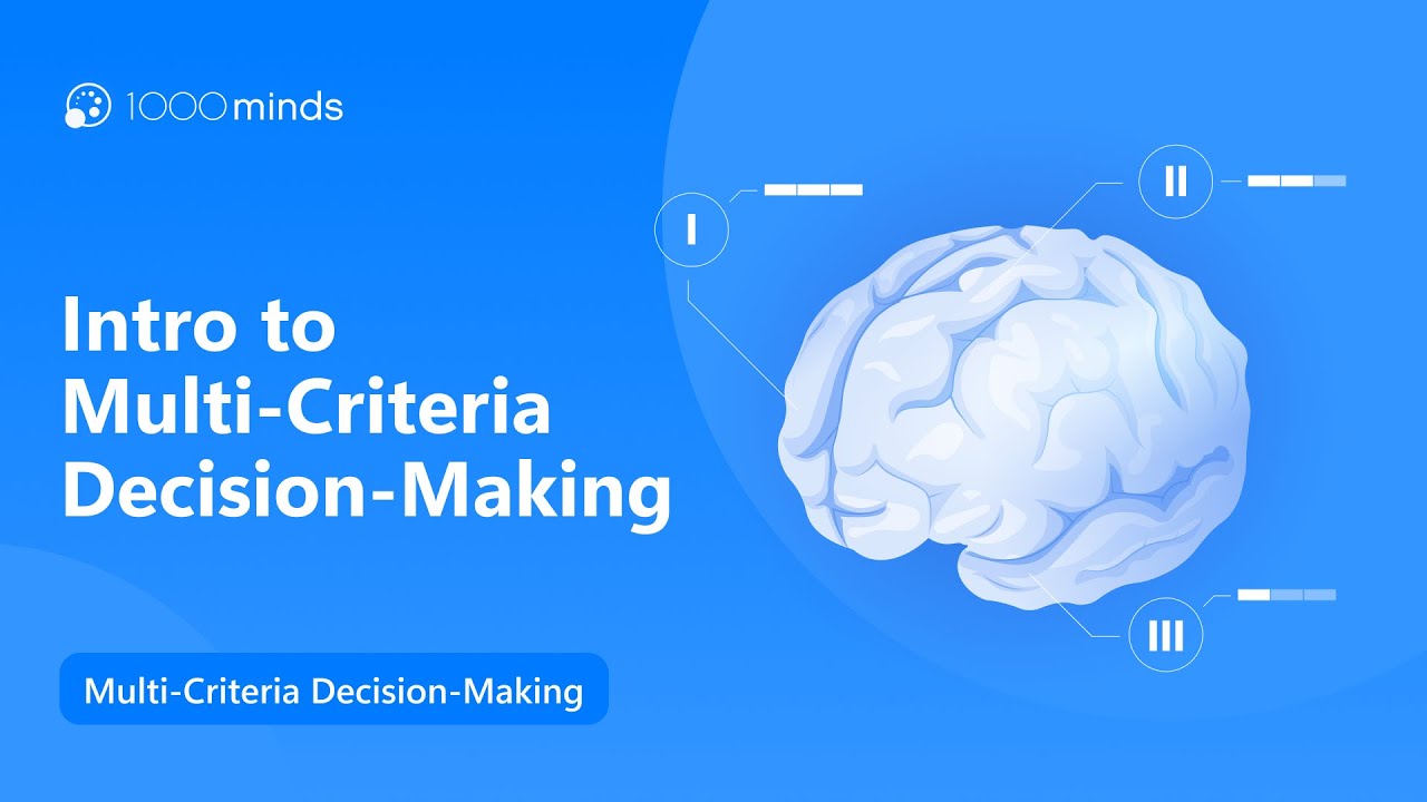 Intro to Multi-Criteria Decision-Making – 1000minds Multi-Criteria Decision-Making