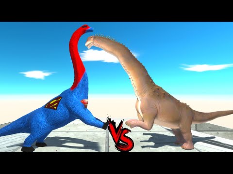 PREHISTORIC BRACHIOSAURUS vs SUPERMAN RACE BATTLE COMPETITION - ARBS
