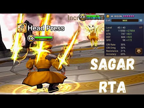 The Power Of Sagar/ M. Bison (Wind Slayer) In RTA  Summoners War