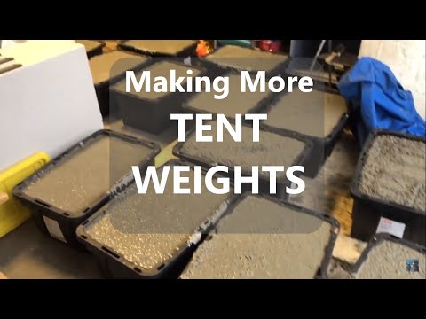 Made More Tent Weights Today - Growing Event Rental Business