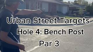 Playing Golf in the Neighborhood : Street Targets Game Hole 4: (Target: Bench Post)