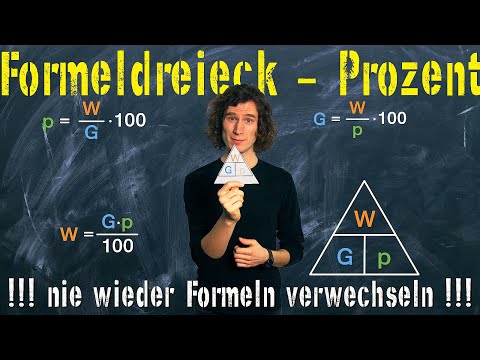 Formeldreieck - Prozent - Prozentrechnung einfach erklärt