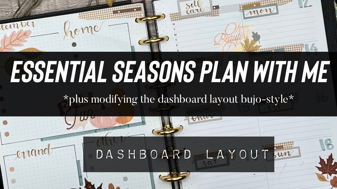 Essential Seasons Plan with Me | Modified Dashboard Layout | The Happy Planner