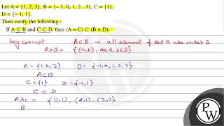 Download Lagu Let \( A=\{1,2,3\}, B=\{-1,0,1,2,3\}, C=\{1\} \), \[ D=\{-1,1\} \te... Thumbnail