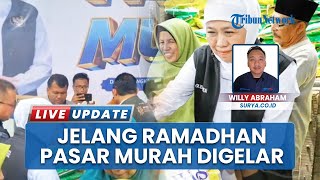 Gubernur Khofifah Gelar Pasar Murah di Cerme Gresik Sambut Ramadhan, Emak-emak Serbu Sembako