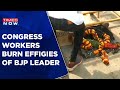 Congress Workers Burn Engines And Effigies Of BJP Leaders In Bengaluru Shout Slogans Against BJP