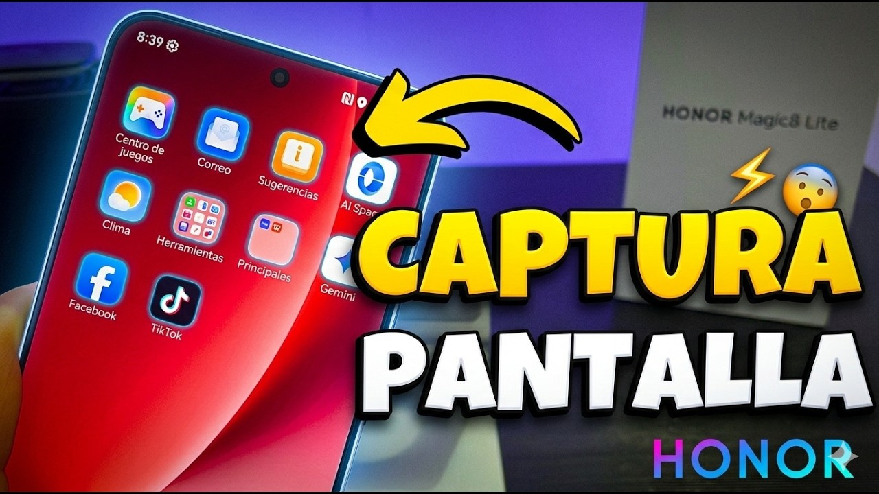 Video tutorial para hacer captura de pantalla en HONOR Magic 8 Lite