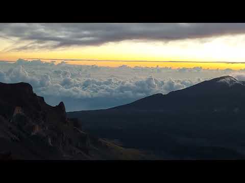Traditional Hawaiian chanting with my flute on Haleakala volcano Maui
