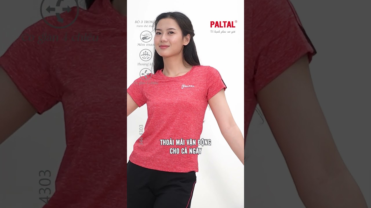 Bộ nữ thể thao tập gym, yoga kiểu quần lửng tay ngắn 3 trong 1 chất melan lưới 344p 4303