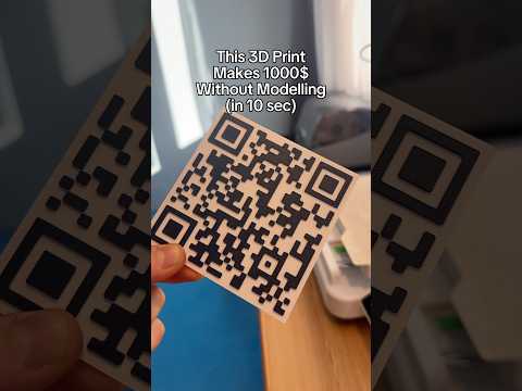 How to 3D Print a custom QR code in 10 seconds