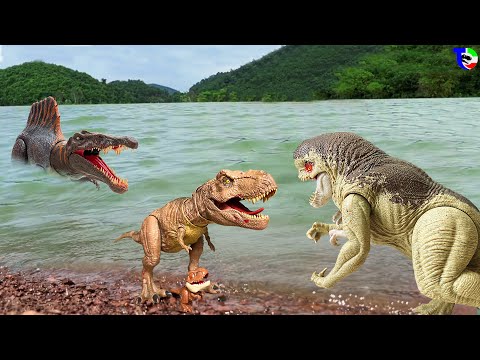 SAVE REXY! 🦖 T-REX VS D-REX VS SPINOSAURUS | Jurassic World | Dinosaur Toys Movie