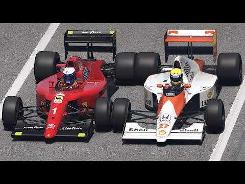 Ayrton Senna vs Alain Prost | McLaren-Honda MP4/5B vs Ferrari 641 (F1-90) | F1 1990