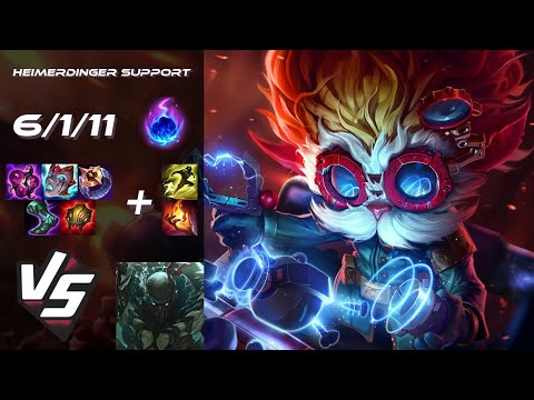 SUPPORT Heimerdinger vs Pyke - NA Grandmaster Patch 25.24