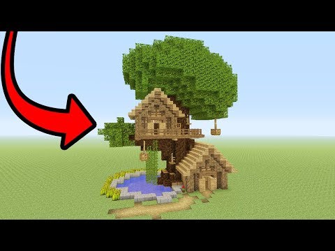 TSMC - Minecraft - Minecraft Tutorial: How To Make A Tree Base "Easy Tree House"