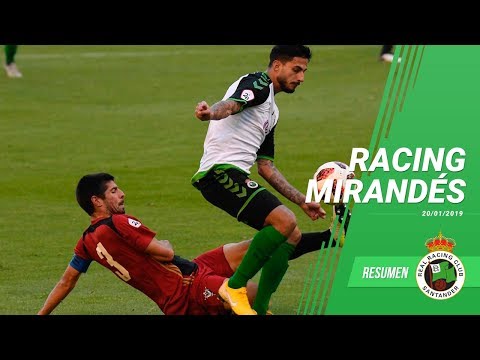 Resumen del partido Racing vs Mirandés · 20 de enero del 2019