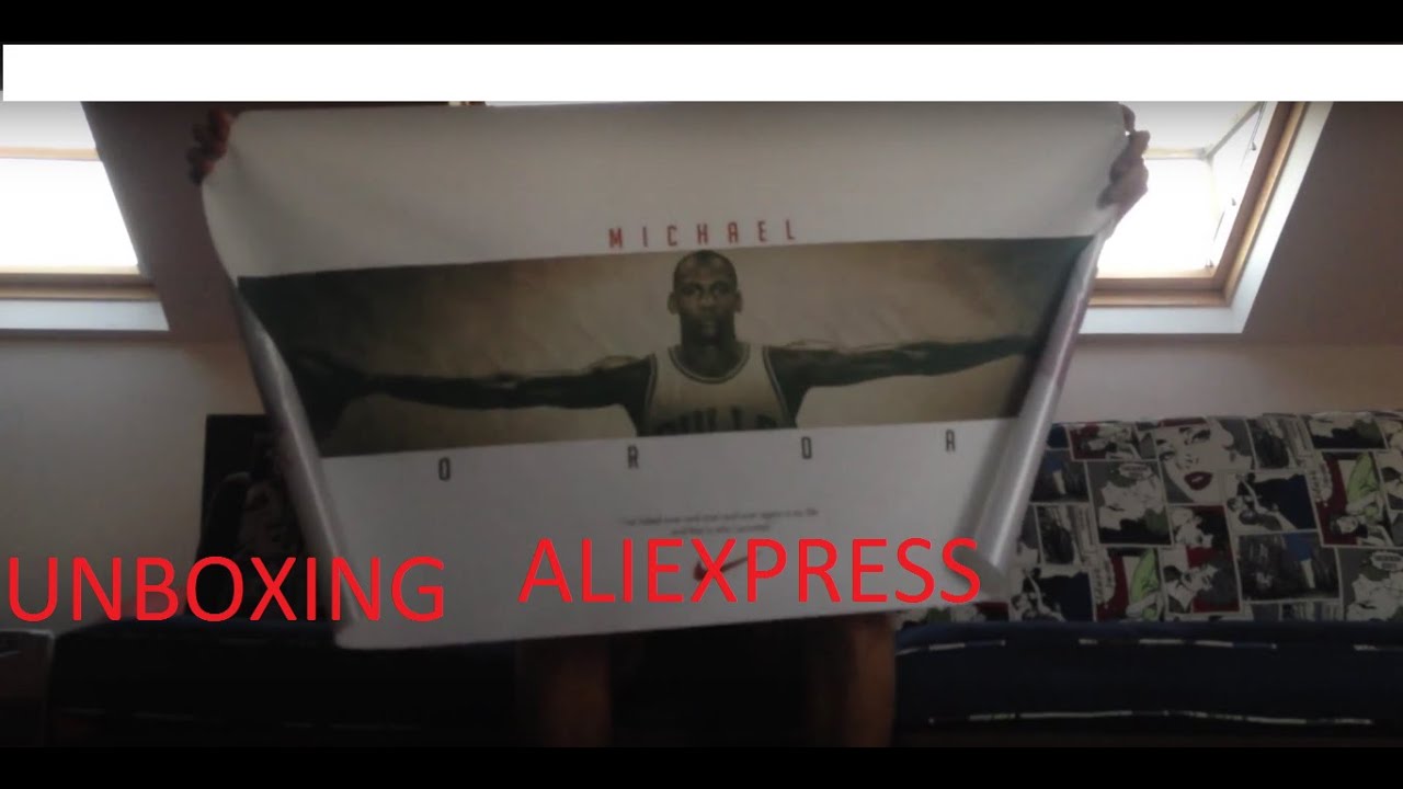 Aliexpress MICHAEL JORDAN WINGS POSTER unboxing