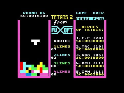 Sharp MZ-800 Game: Tetris 2 (1990 Fuxoft)