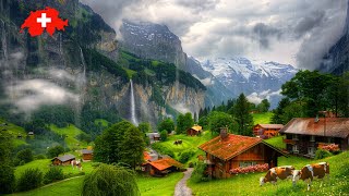لوتربرونين، سويسرا 🇨🇭 المشي تحت المطر. أجمل القرى في سويسرا 🚠 أجمل القرى في سويسرا 🚠