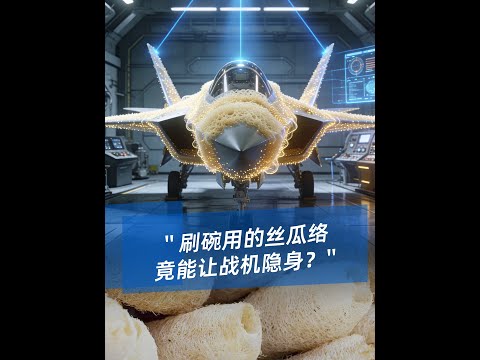 A new breakthrough in fighter jet stealth! China uses loofah fibers to create a coating, reducing...