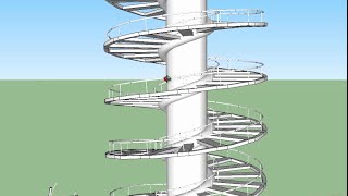 spiral staircase in sketchup
