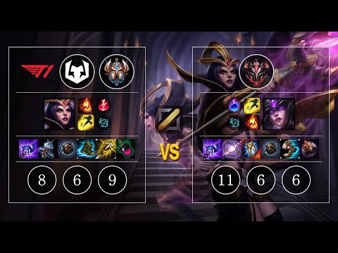 T1 Allmight LeBlanc vs Syndra Mid - KR Challenger Patch 10.10