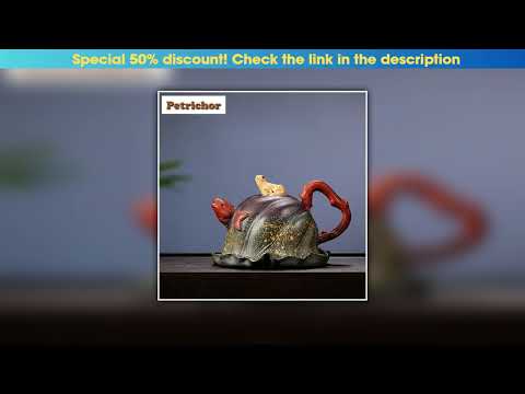 Editor’s Choice 280ml Authentic Yixing Purple Clay Teapots Handmade Lotus Leaf Frog Pot Raw Ore Sec