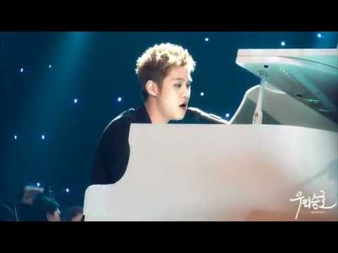 MBLAQ Seungho piano focus with G.O singing "Hurricane" @ 120307 MBC ICON