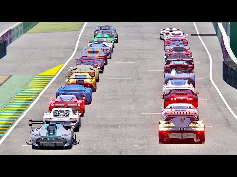 Koenigsegg Jesko GTR vs Hyperars - Le Mans 24h Circuit