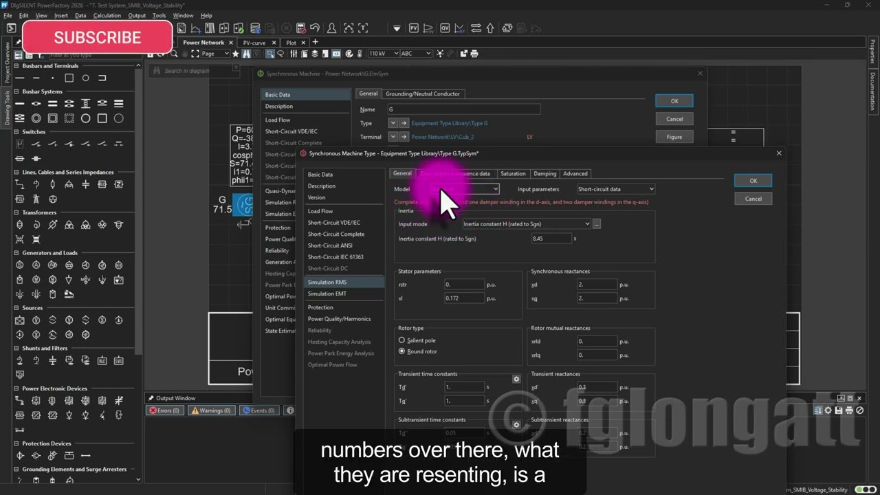 How to Find and Select the Dynamic Model of a Synchronous Machine in DIgSILENT PowerFactory