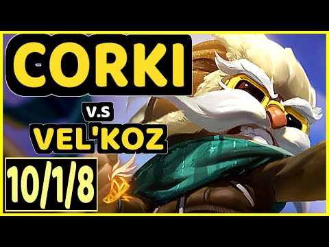 GOKU (CORKI) vs VEL'KOZ - 10/1/8 KDA MID GAMEPLAY - BR Ranked GRANDMASTER