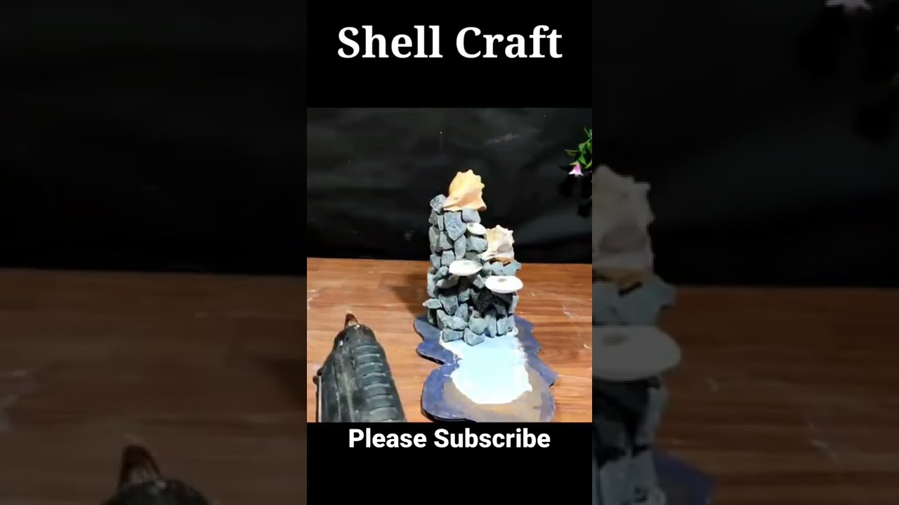 #seashellcraft #diy #fountain #homedecor #shell #viral #shorts #shellart #shells #bestoutofwaste