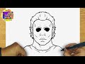 HOW TO DRAW Michael Myers STEP BY STEP DRAWING Michael Myers HALLOWEEN