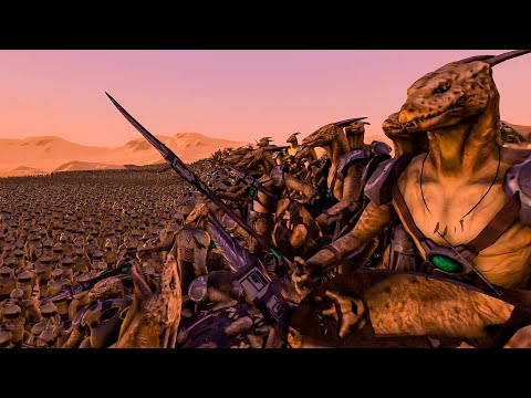 20000 ELF WARRIOR NO SHIELDS VS 19000 LIZARDMAN SWORDS - Ultimate Epic Battle Simulator 2 UEBS2