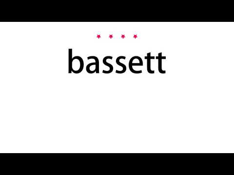 How to pronounce bassett - Vocab Today