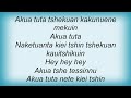 Robbie Robertson - Akua Tuta Lyrics - Naomi Dibble Robbie Robertson - Akua Tuta Lyrics