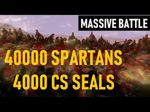 Ultimate Epic Battle Simulator (2022): 40000 SPARTANS (300 Movie) vs 4000 SEALS (CS 1.6)