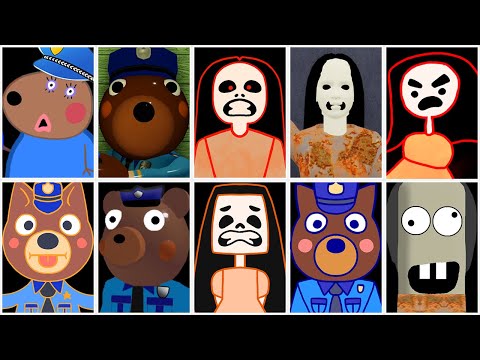 ROBLOX Piggy 2 GRANNY LISA vs DOGGY Officer animation ALL Jumpscares INFECTEDDEVELOPER'S PIGGY!