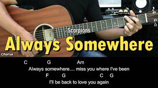 Always Somewhere - Scorpions | EASY Guitar Lessons - Chords - Guitar Tutorial
