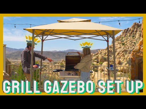 Crown Shades 8' x 5' Grill Gazebo - Pop Up BBQ Canopy - G40 Explainer Setup video thumbnail