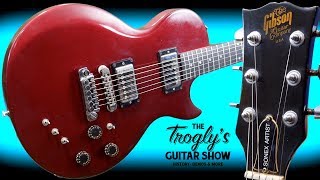 Video thumbnail for How to Get Ear-Bleeding Guitar Tone | 1981 Gibson Sonex Artist Candy Apple Red | Review + Demo by The Trogly's Guitar Show