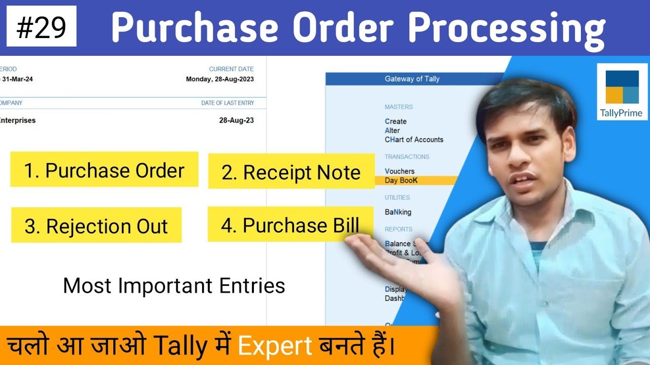 #29 Tally Prime : Purchase Order Processing in Tally Prime | Tally Tutorial in Hindi | SCC Center
