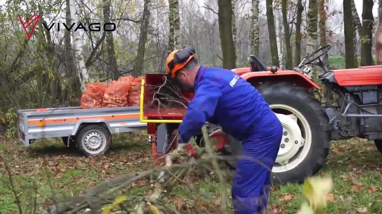 Ágdaraboló - traktor PTO - REMET R-100 + szállítószalag 2.3m